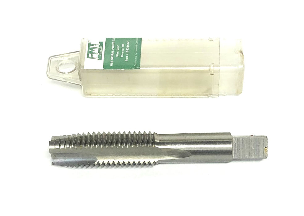 FMT 3/4 Inch 10 Thread 3 Flute HSS Spiral Point Tap 0326682 NOS