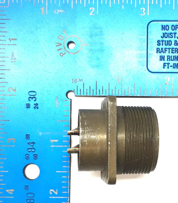 Amphenol Panel-Mount Circular Mil-Spec Connector 97-3102A20-4S [Lot of 2] NOS