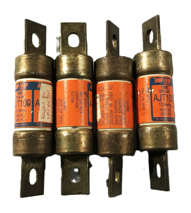 Gould 100amp Time Delay Fuse AJT100 [Lot of 4] NOS