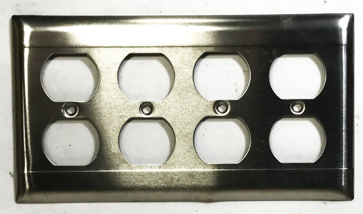 Pass & Seymour Electric 8-Port Stainless Steel Wall Plate 320J [Lot of 5] NOS