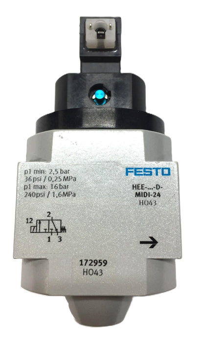 Festo On/Off Actuator Valve HEE-D-MIDI-24 (172959) USED