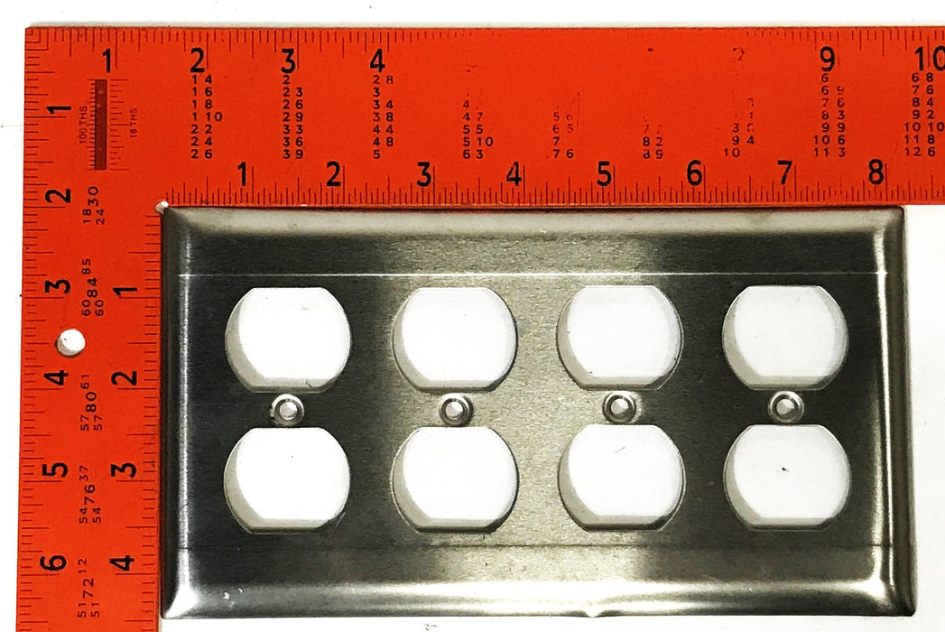 Pass & Seymour Electric 8-Port Stainless Steel Wall Plate 320J [Lot of 5] NOS