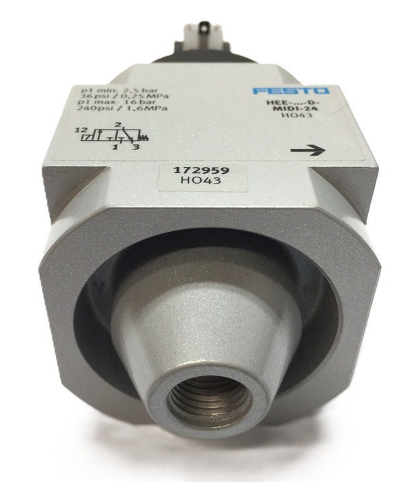 Festo On/Off Actuator Valve HEE-D-MIDI-24 (172959) USED