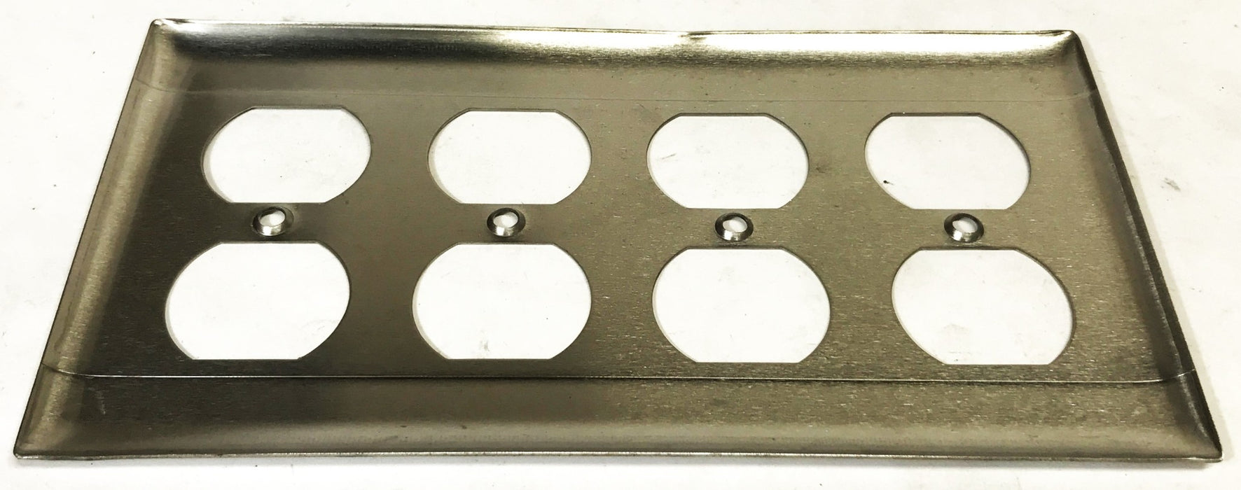 Sierra Electric 4-Gang 8-Port Stainless Steel Wall Plate 320J [Lot of 5] NOS