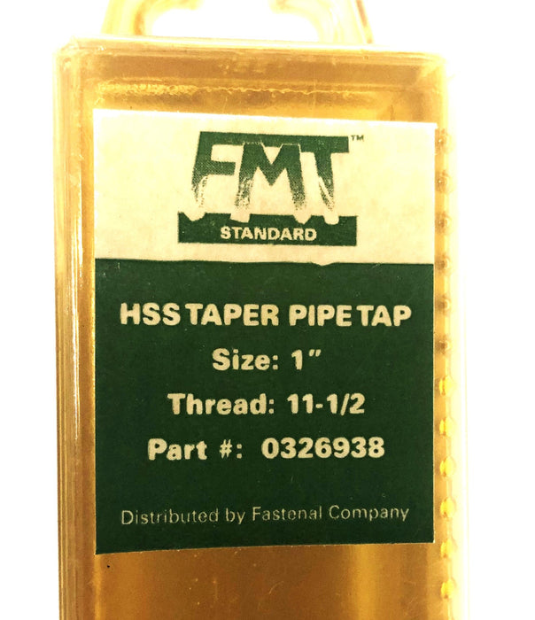 FMT 1 Inch 11-1/2 Thread 5 Flute HSS Taper Pipe Tap 0326938 NOS