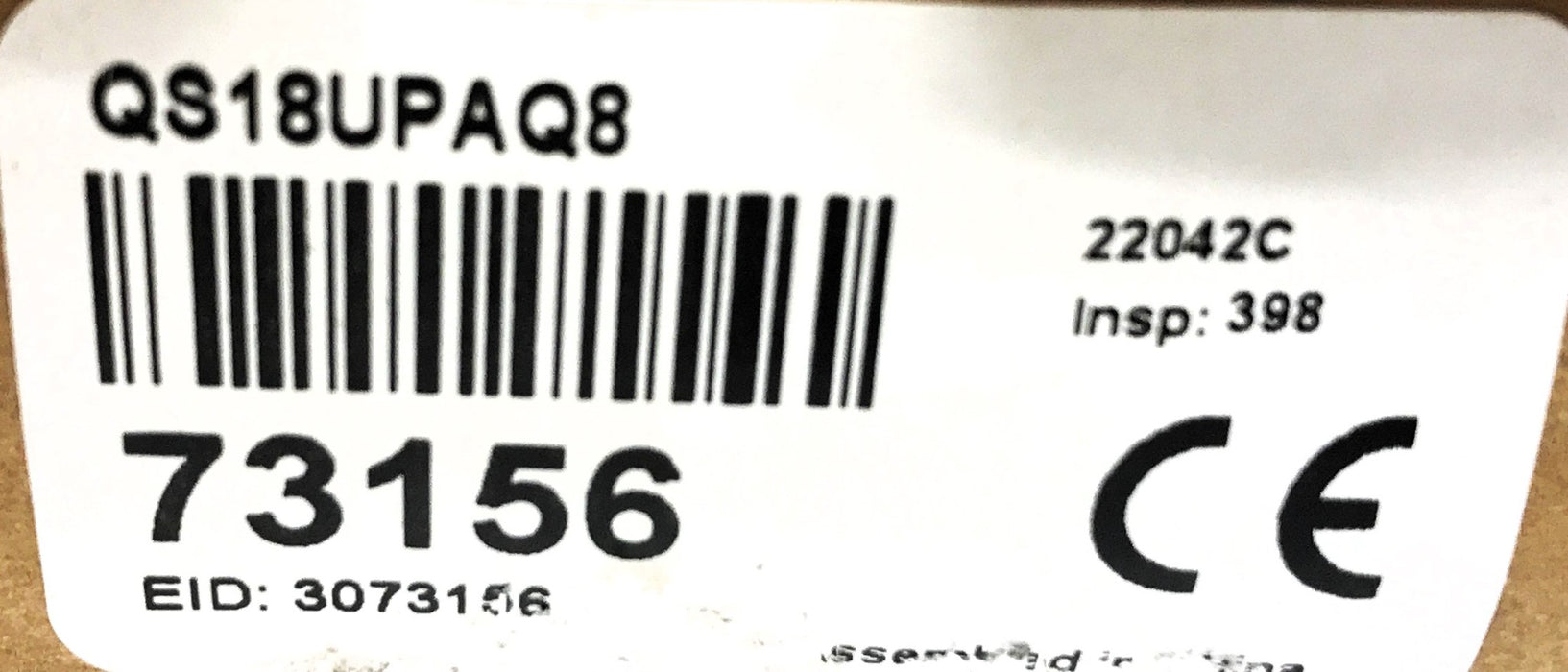 Banner Ultrasonic Distance Sensor QS18UPAQ8 NOS