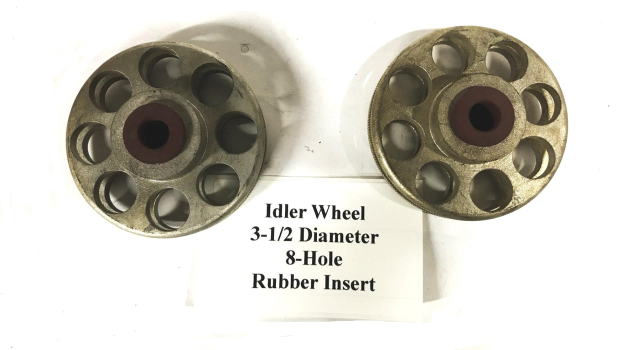 Unbranded 3-1/2 inch 8-Hole Idler Wheel with Rubber Insert 106854 [Lot of 2] NOS