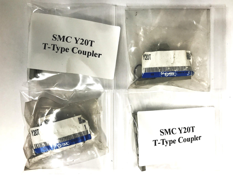 SMC T-Type Coupler Y20T [Lot of 4] NOS