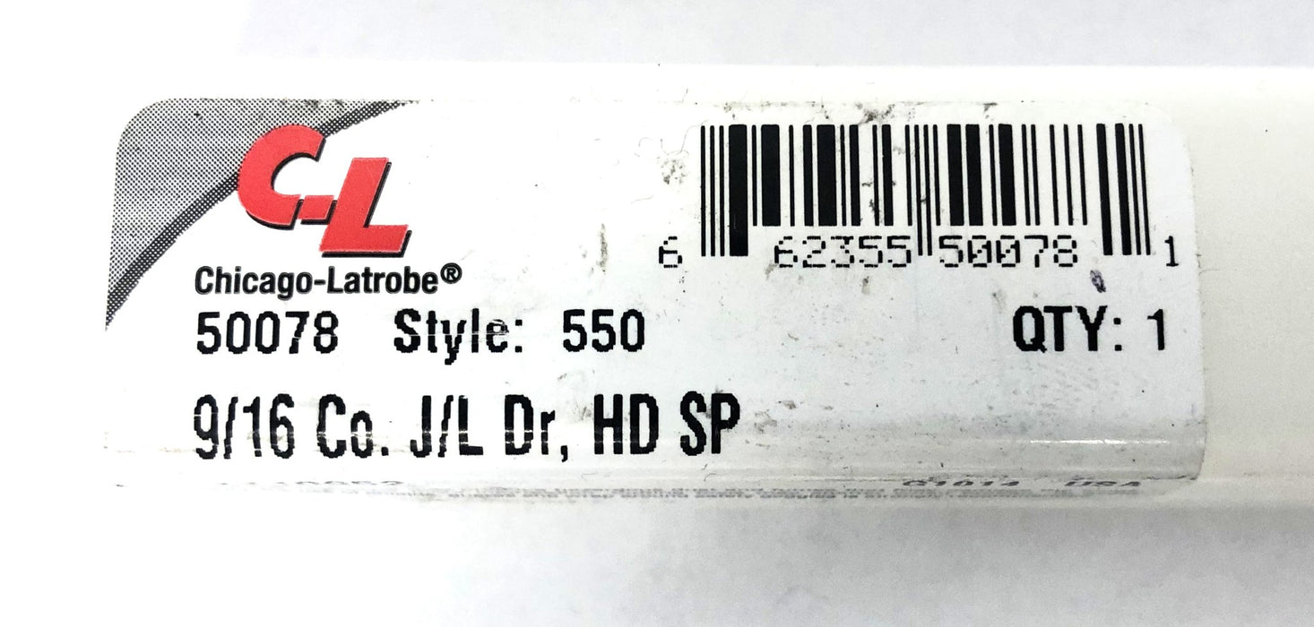 Chicago-Latrobe Style 550 9/16 Cobalt Jogger Length Drill Heavy Duty 50078 NOS
