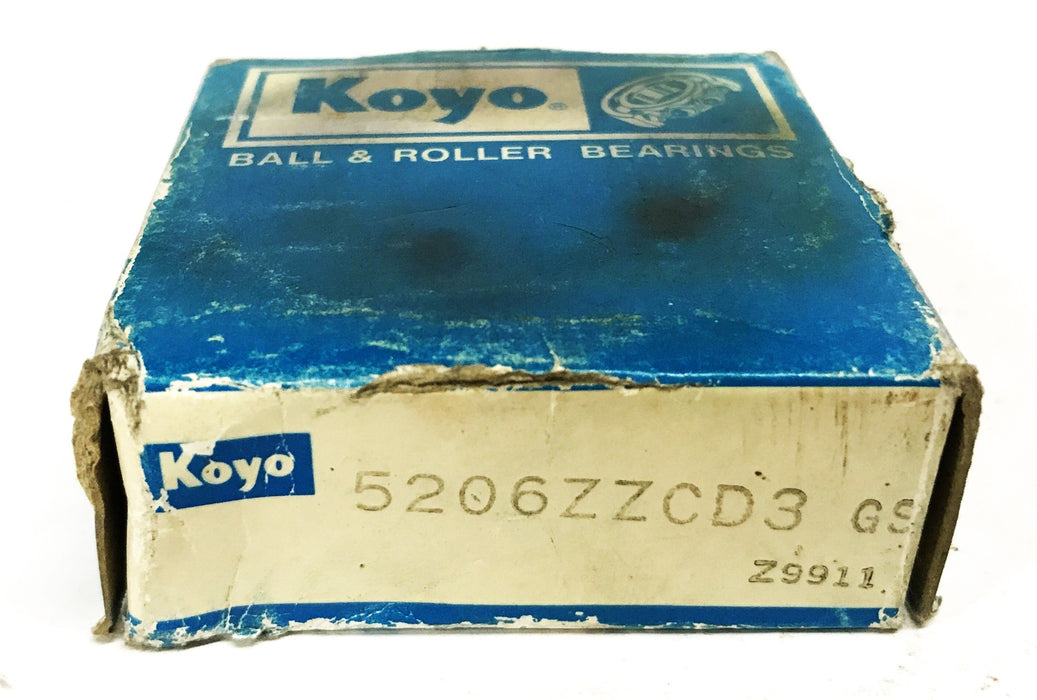 Koyo Metal Shielded  Double Row Ball Bearing 5206ZZCD3 NOS