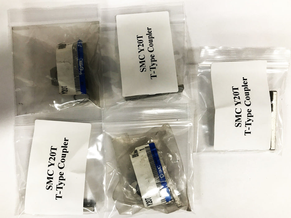 SMC T-Type Coupler Y20T [Lot of 5] NOS