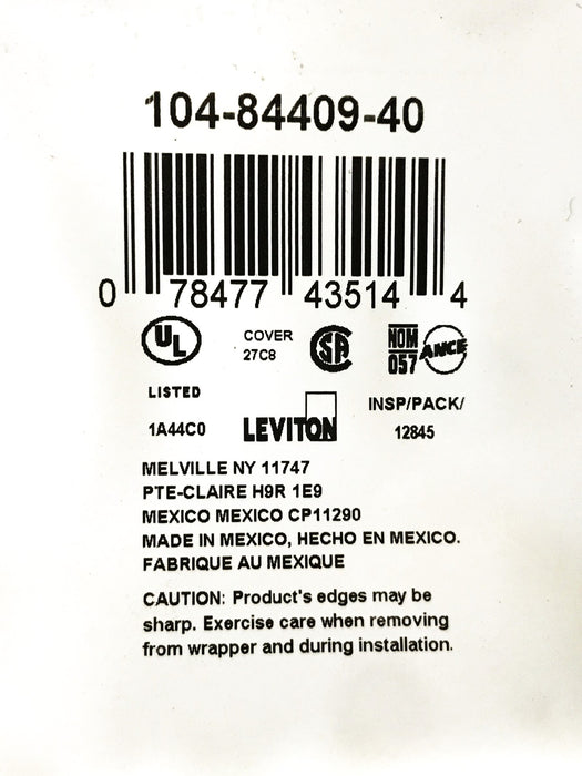 Leviton 2-Gang 2-Port Stainless Steel Wall Plate 84409-40 [Lot of 6] NOS