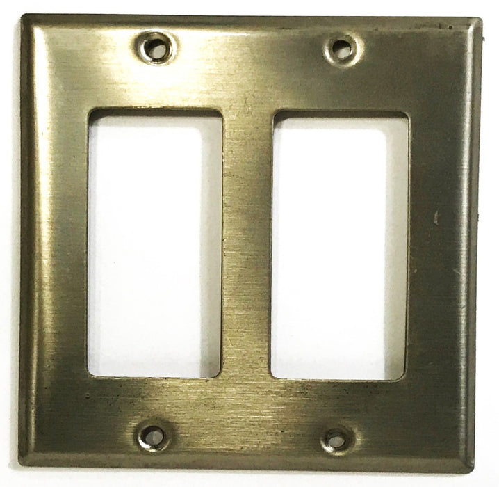 Leviton 2-Gang 2-Port Stainless Steel Wall Plate 84409-40 [Lot of 6] NOS