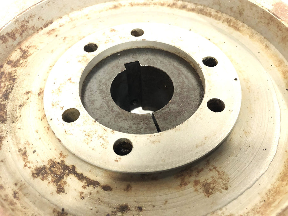 Unbranded 6 Groove Sheave With Taper Lock Bushing 3-3/4x8 Inch USED