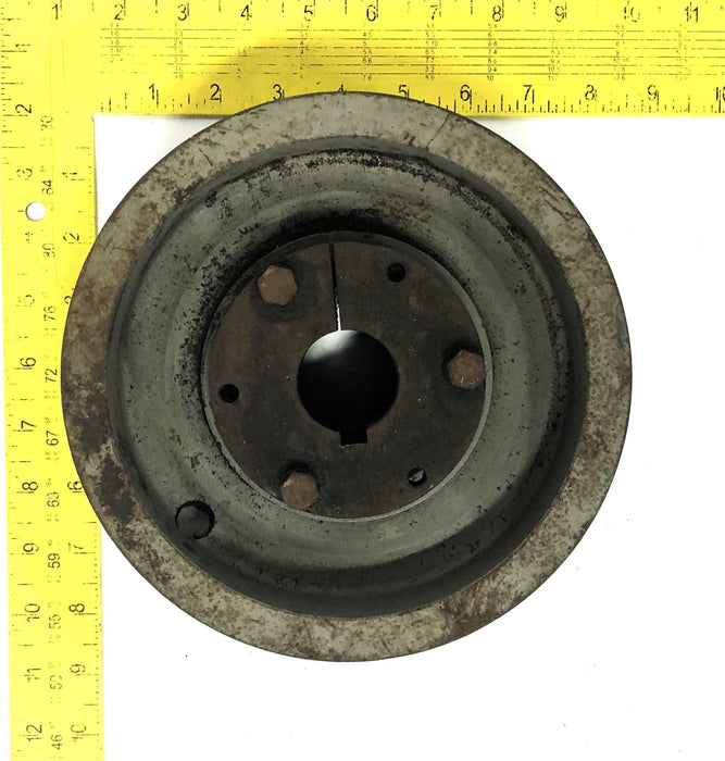 Unbranded 6 Groove Sheave With Taper Lock Bushing 3-3/4x8 Inch USED