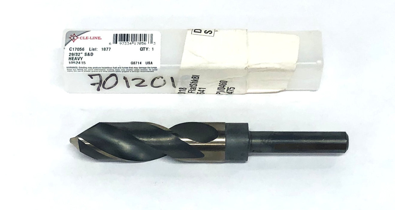 Cle-Line 1877 29/32 Inch Heavy Duty Silver And Deming Drill C17056 NOS