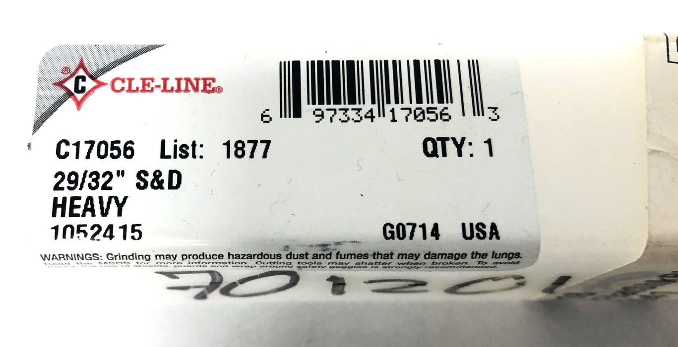 Cle-Line 1877 29/32 Inch Heavy Duty Silver And Deming Drill C17056 NOS