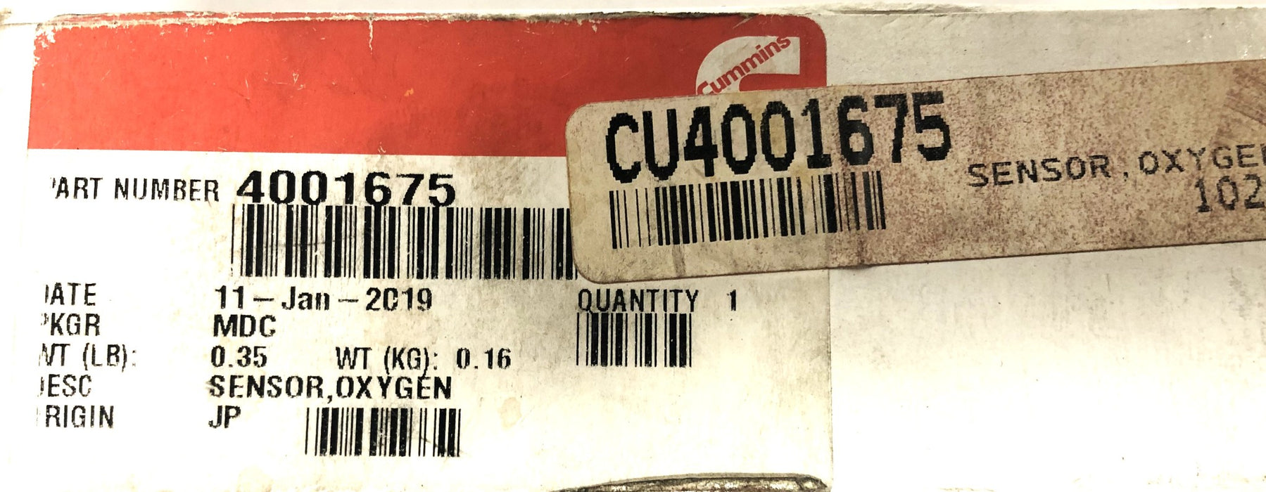 Cummins Oxygen Sensor 4001675 NOS