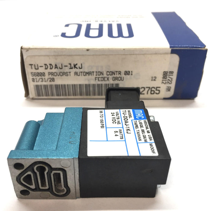 MAC 24VDC Solenoid Valve TU-DDAJ-1KJ (TUDDAJ1KJ) NOS