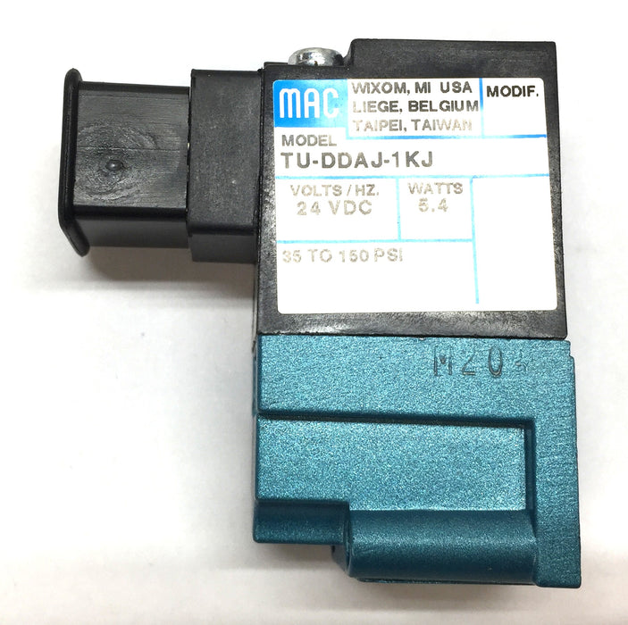 MAC 24VDC Solenoid Valve TU-DDAJ-1KJ (TUDDAJ1KJ) NOS