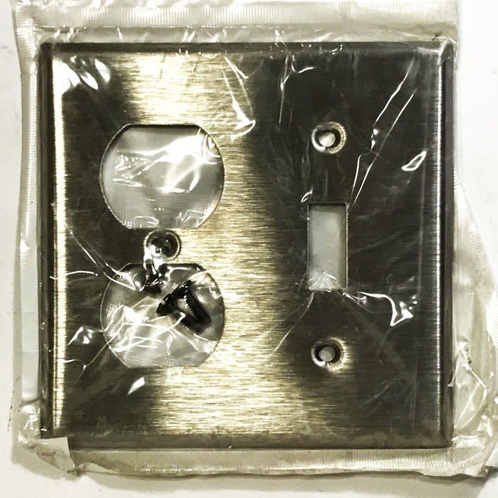 Leviton 2-Gang 3-Hole Stainless Steel Wall Plate 84005 [Lot of 6] NOS