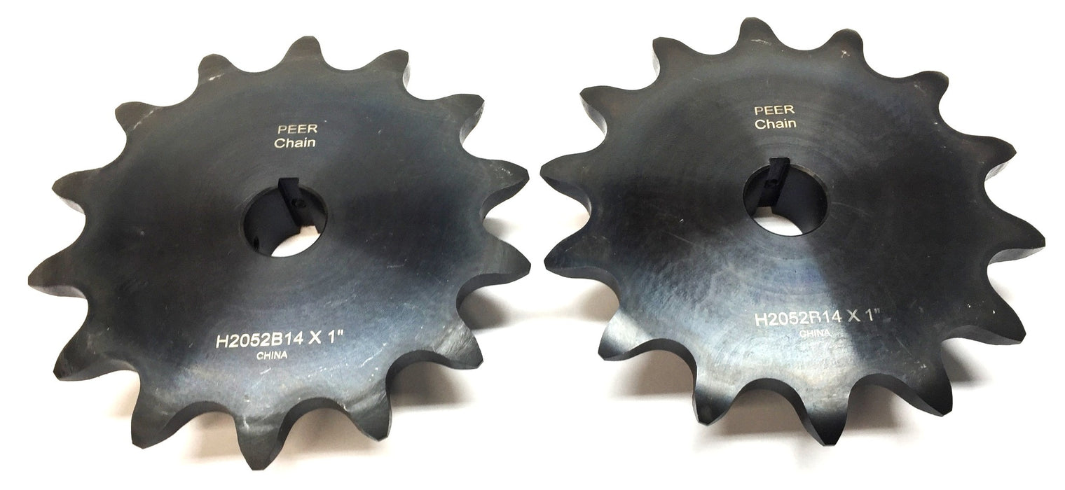 Peer 1" Bore 14-Tooth Roller Chain Sprocket H2052B14x1" [Lot of 2] NOS