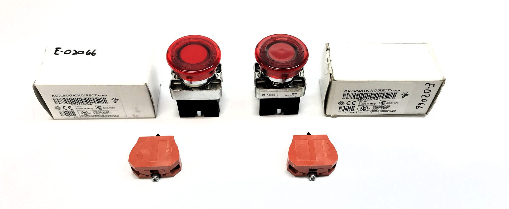 Automation Direct Mushroom Pushbutton Switch GCX1226-24L [Lot of 2] NOS
