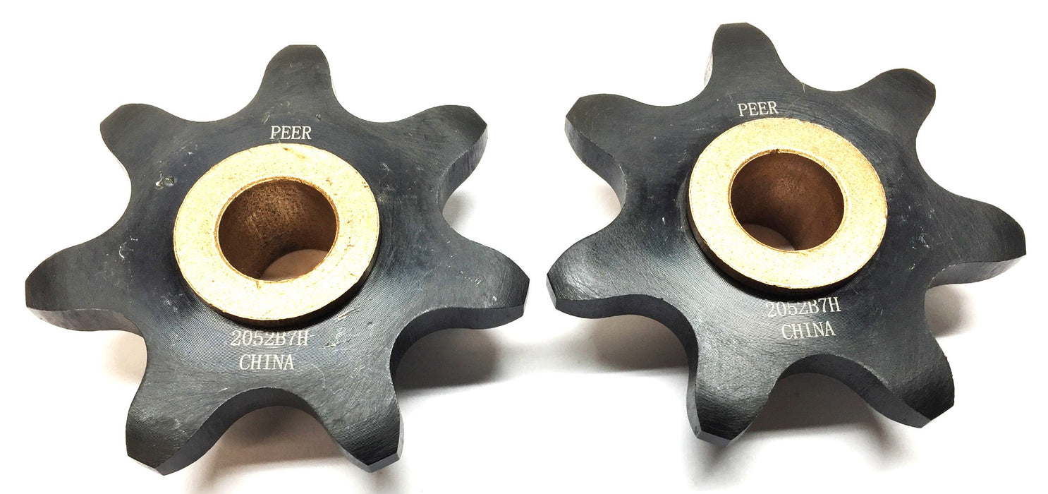 Peer Chain 3/4" Bore 7-Tooth Roller Chain Sprocket 2052B7H [Lot of 2] NOS