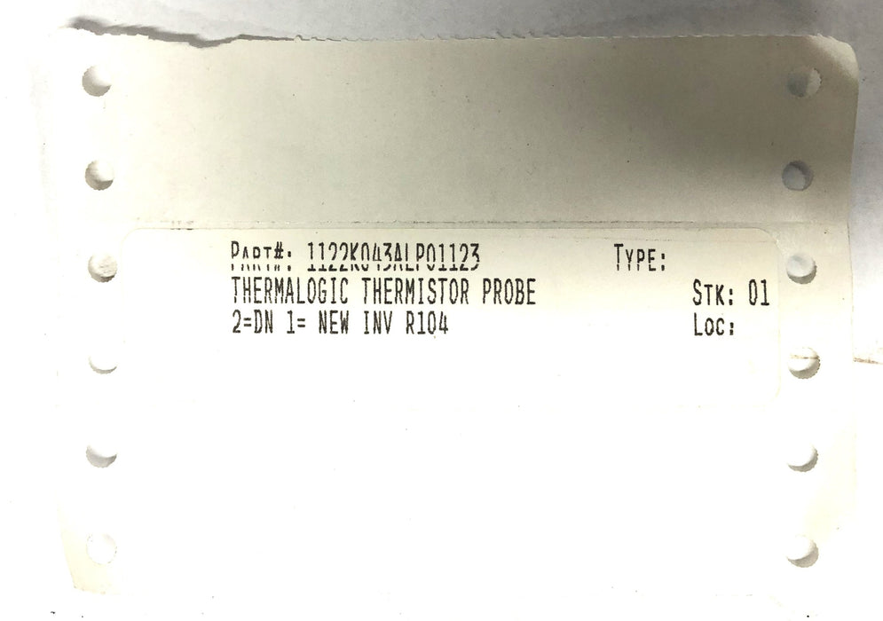 Thermalogic PO1-123 4001 Temperature Probe 1122K0403AL NOS