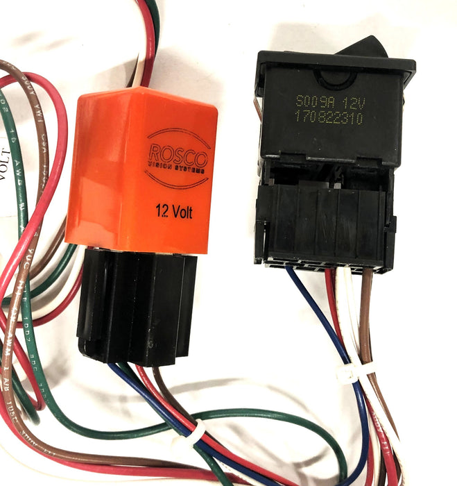 Rosco 12V Heated Mirror Switch With Harness SW-5-HT NOS