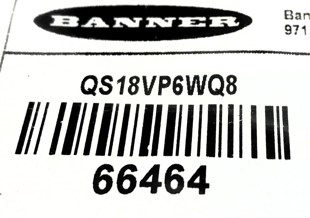 Banner Photoelectric Sensor QS18VP6WQ8 NOS