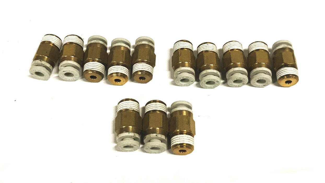 SMC 1/4 iNPT x 5/16 Male Push to Connect Fitting KQ2H08-02NS [Lot of 13] NOS
