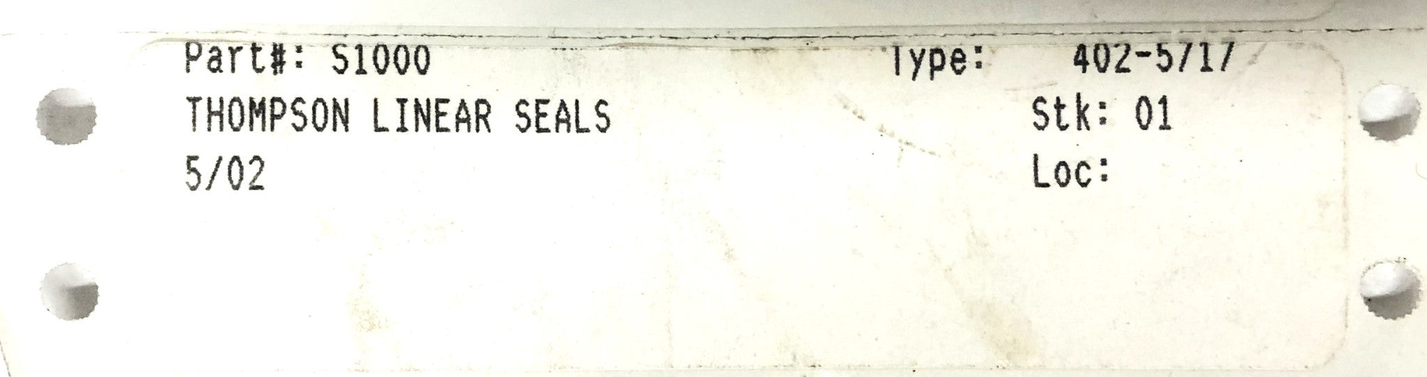 Thompson 1 Inch Linear Seal S1000 [Lot of 4] NOS