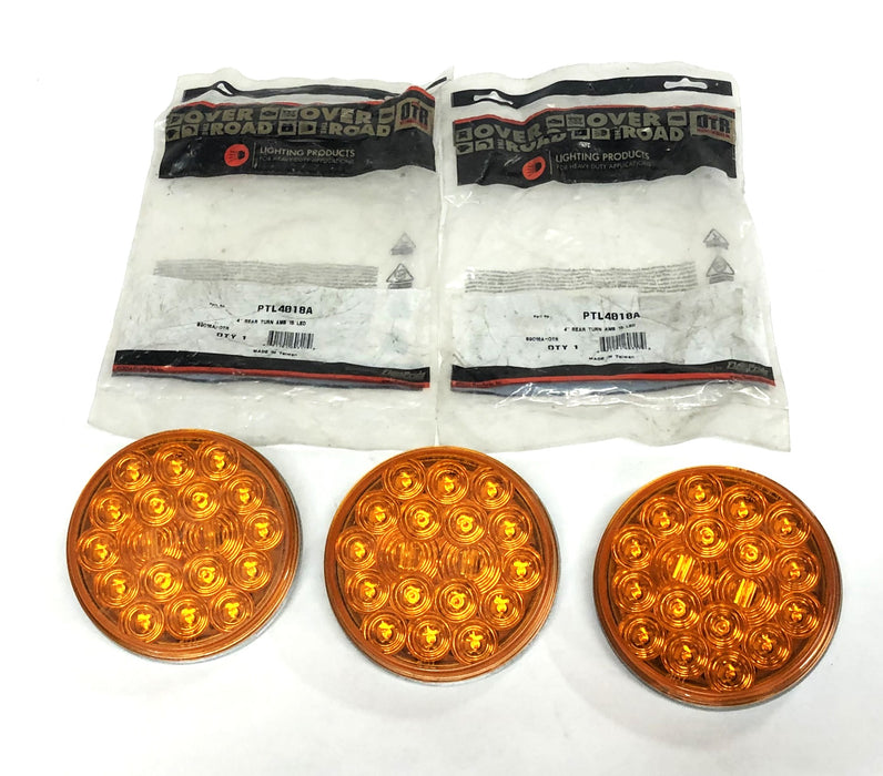 OTR Amber 4 Inch 18 LED Rear Turn Light PTL4018A [Lot of 3] NOS