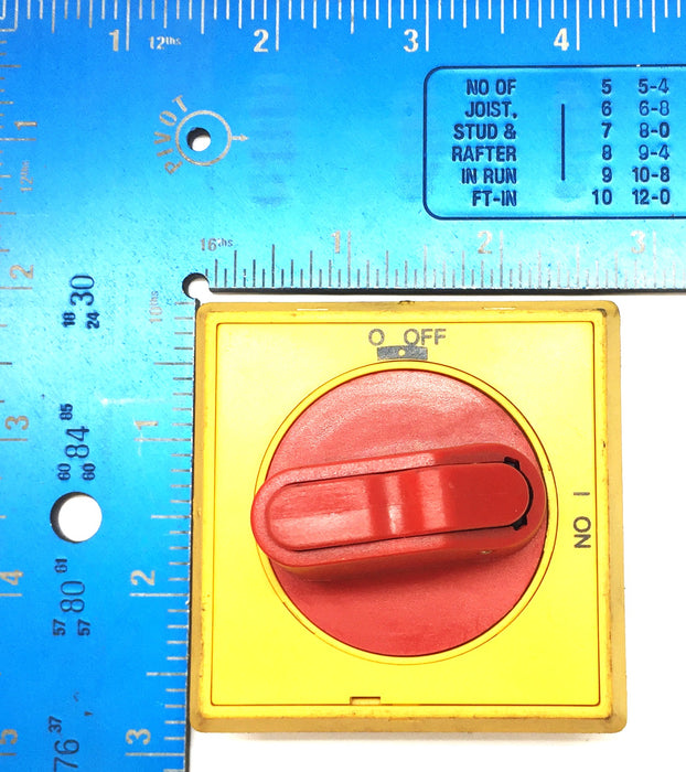 ABB IP65 Yellow/Red Handle Selector Handle OHYS2RJ (X-1033) USED