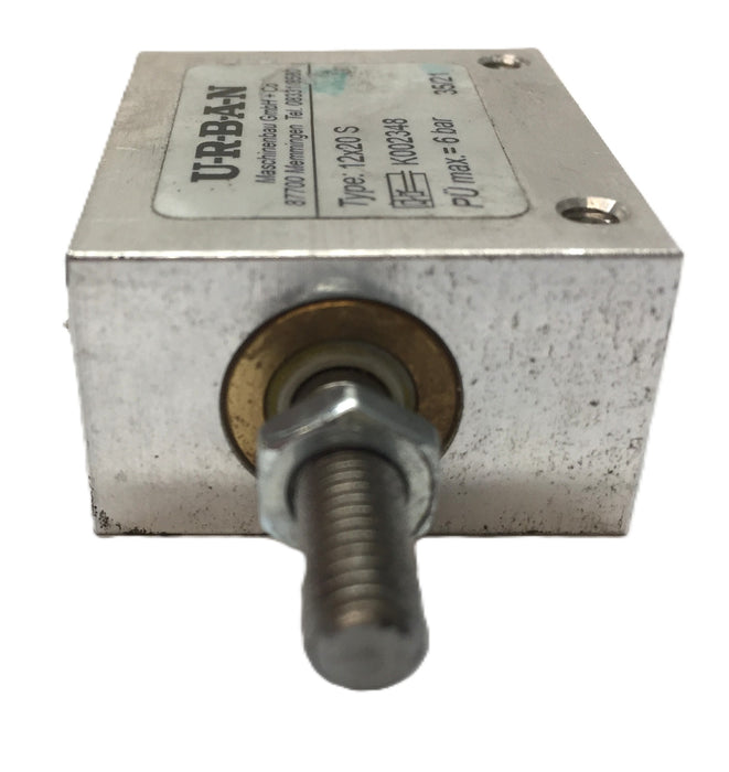 U-R-B-A-N 12 x 20S Max Pressure=6 bar Pneumatic Stop Cylinder K002348 NOS