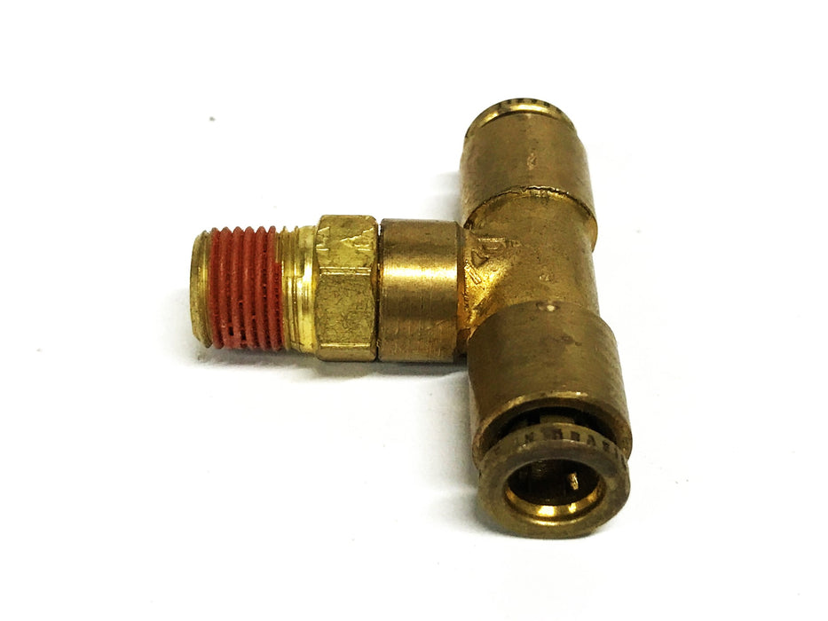 Detroit 1/8 NPT x 1/4 Push Connect Brass Tee KQ2T07-34S [Lot of 4] NOS