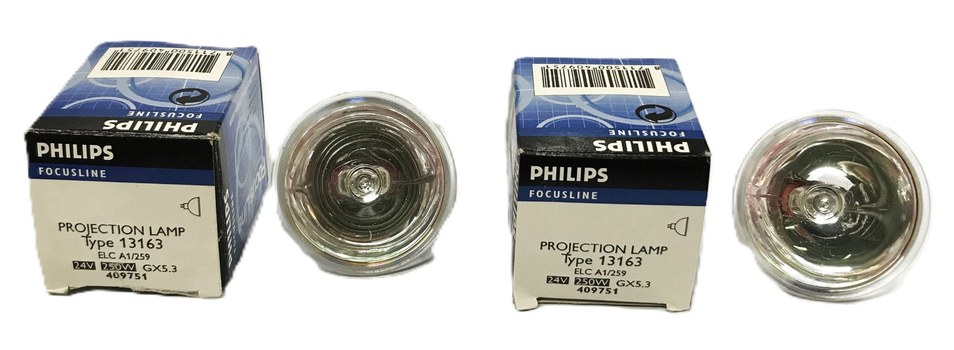 Philips Clear Focusline Projection Lamp 13163 [Lot of 2] NOS