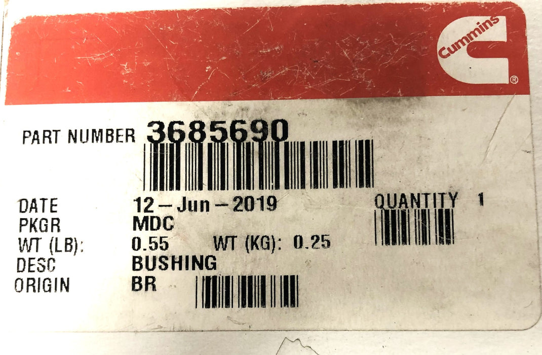 Cummins Camshaft Bushing 3685690 NOS