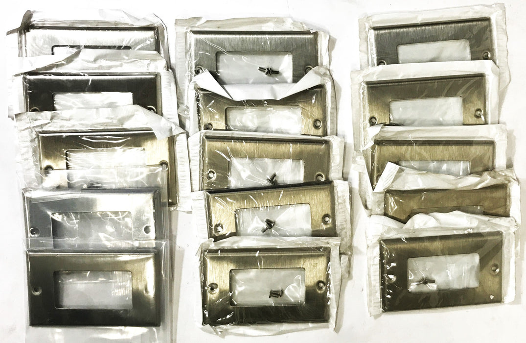 Leviton Stainless Steel 1-Gang Wall Plate 104-84401-40 [Lot of 15] NOS