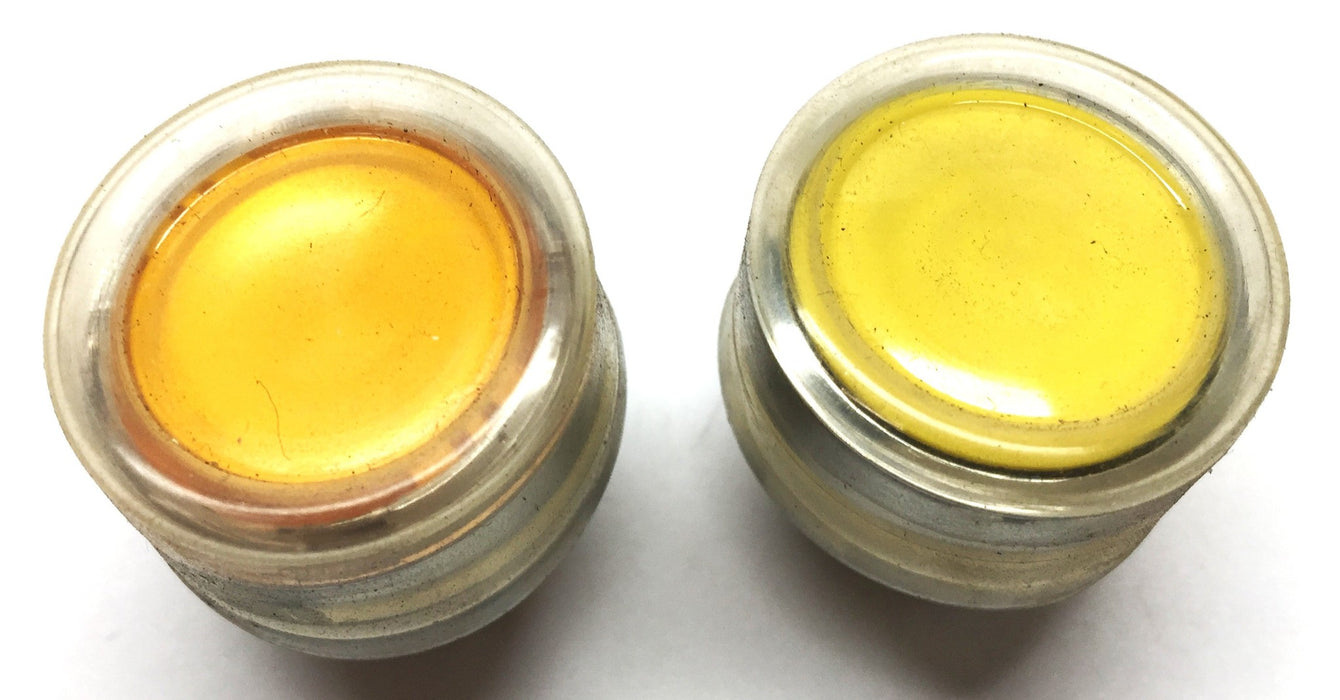 Schneider 22mm Spring Return Yellow/Orange Push Button Only Set (2pcs) NOS