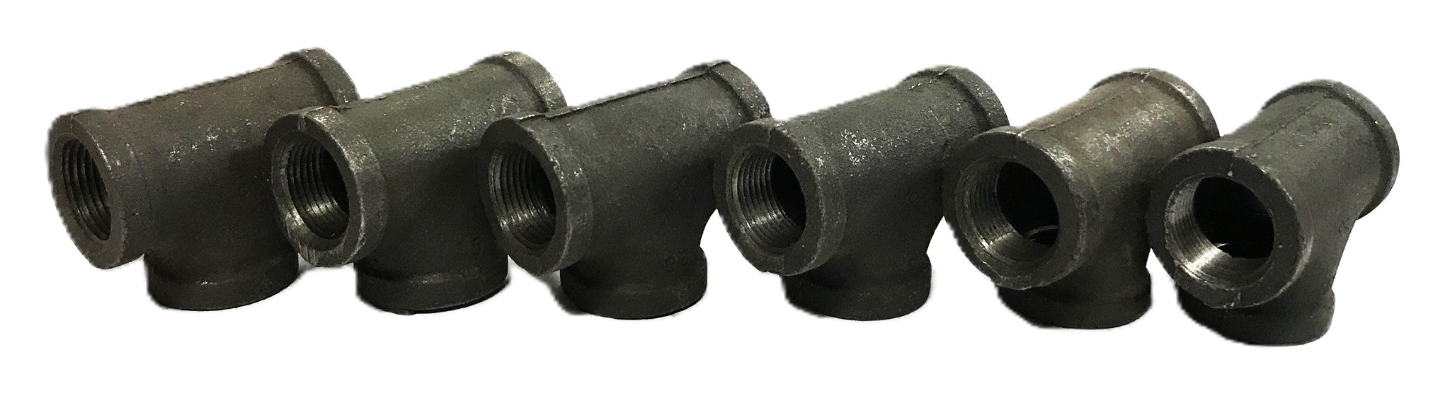 Unbranded 3/4 inch Female Tee Pipe Fitting [Lot of 6] NOS