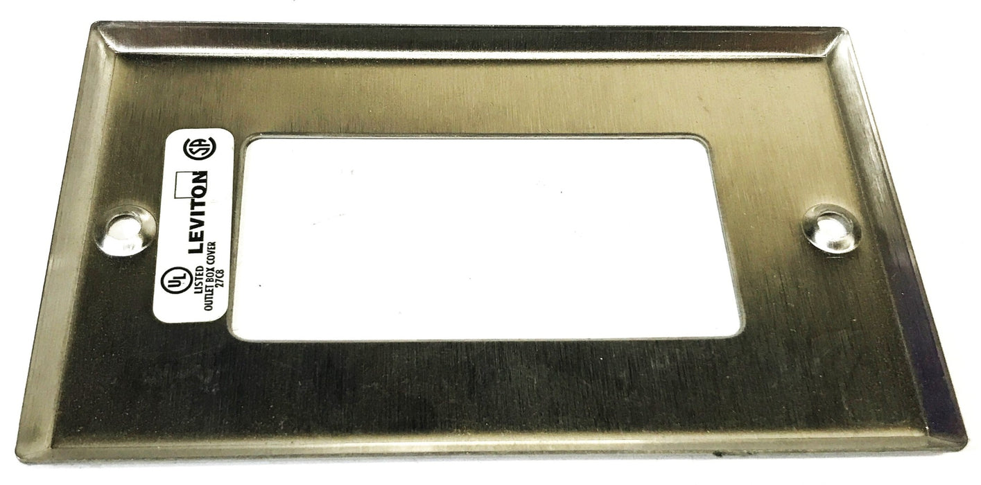 Leviton Stainless Steel 1-Gang Wall Plate 104-84401-40 [Lot of 15] NOS