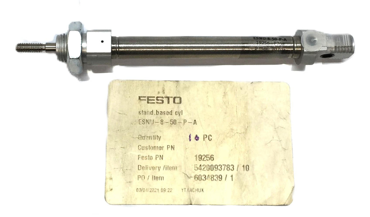 Festo Stainless Pneumatic Air Cylinder ESNU-8-50-P-A (19256) NOS