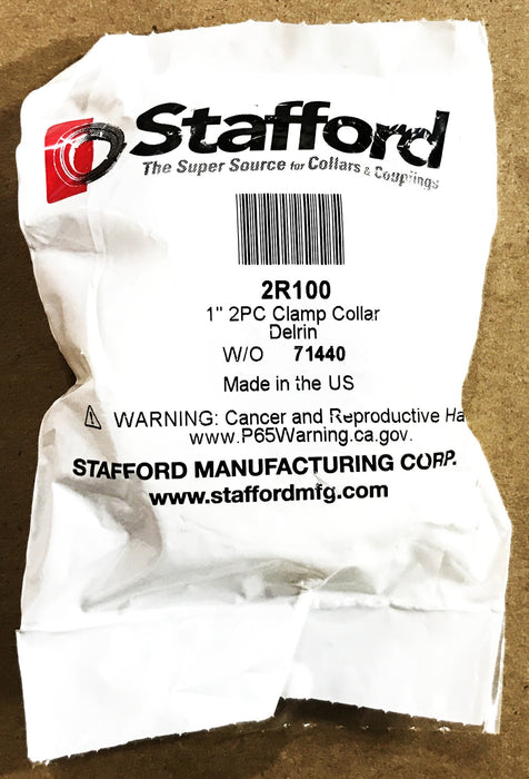 Stafford 2-Piece 1 inch Split Clamp Shaft Collar 2R100 [Lot of 2] NOS