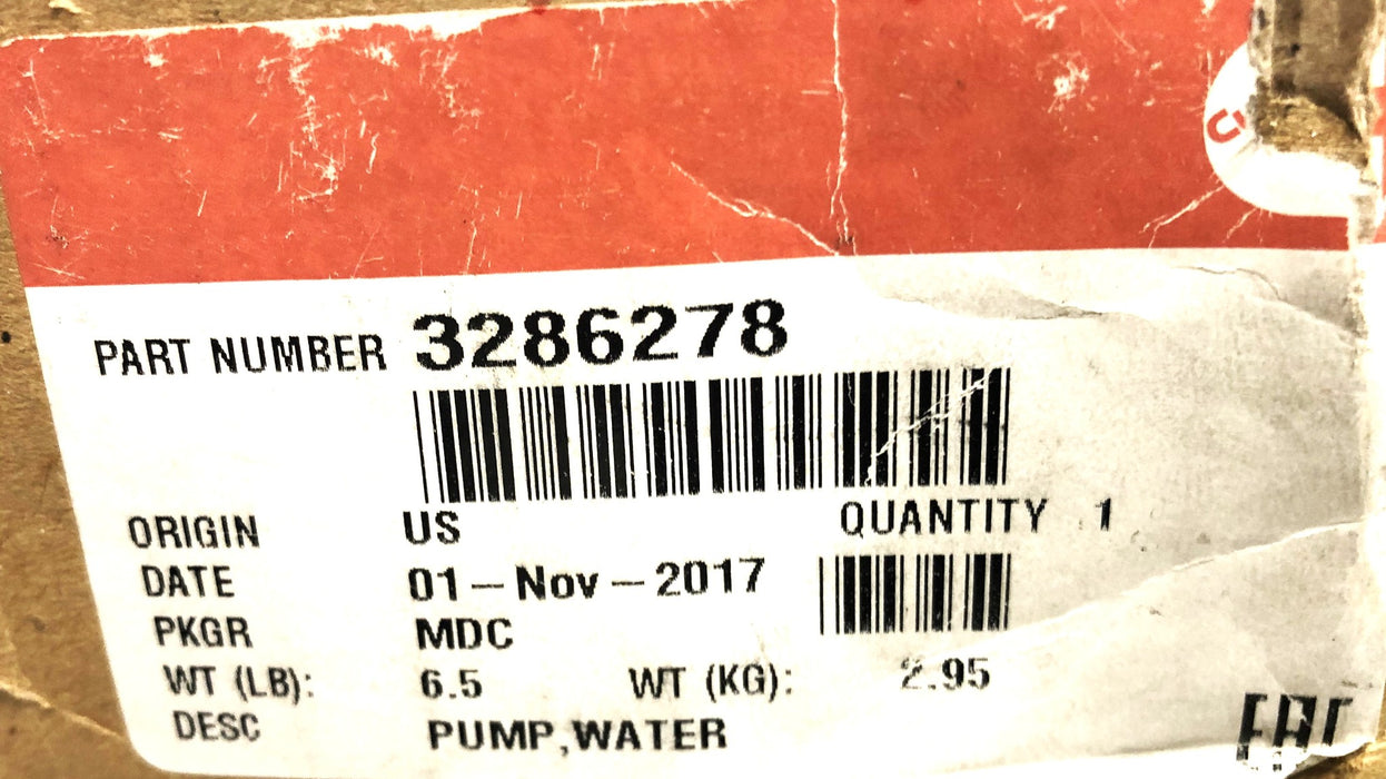 Cummins Water Pump 3286278 NOS