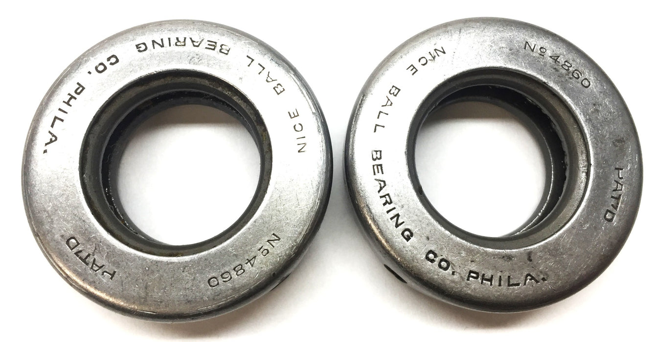 Nice Shielded Roller Ball Bearing 4860 (No Box) [Lot of 2] NOS