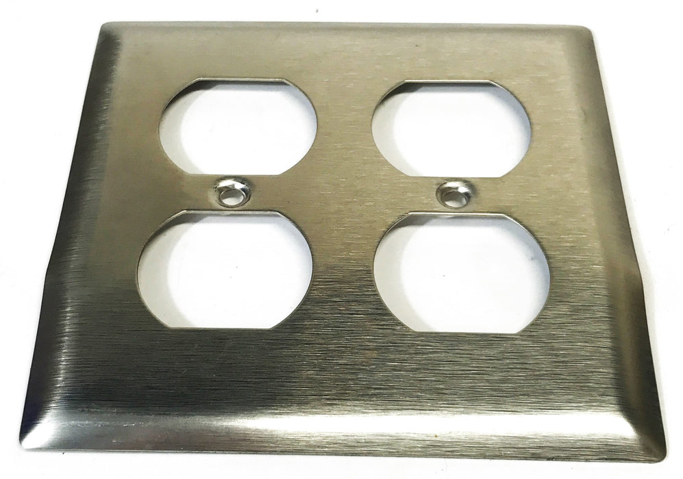 Pass & Seymour Stainless Steel 2-Gang 4-Hole Wall Plate SS82 [Lot of 10] NOS