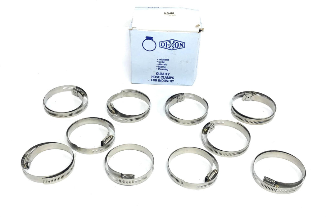 Dixon 3-1/8 to 6 Inch Worm Gear Clamp HS88 [Lot of 10] NOS
