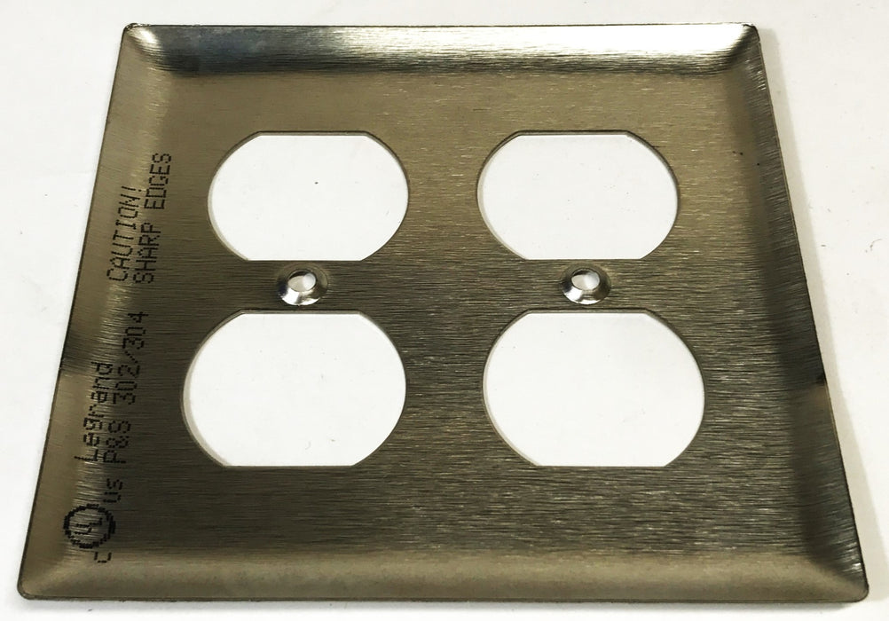 Pass & Seymour Stainless Steel 2-Gang 4-Hole Wall Plate SS82 [Lot of 10] NOS